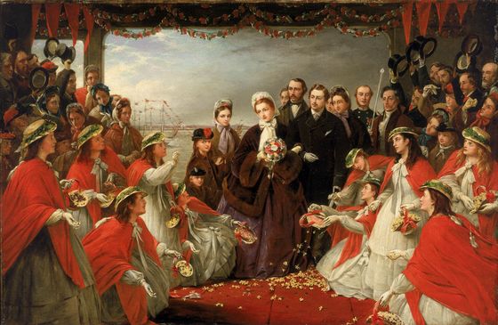 The landing of Princess Alexandra at Gravesend, spouse of future Edward VII, March 7th, 1863 by Henry Nelson O